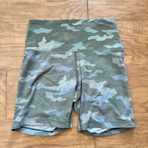 As Is PINK Victoria's Secret Ultimate Bike Shorts Size S Green Camo